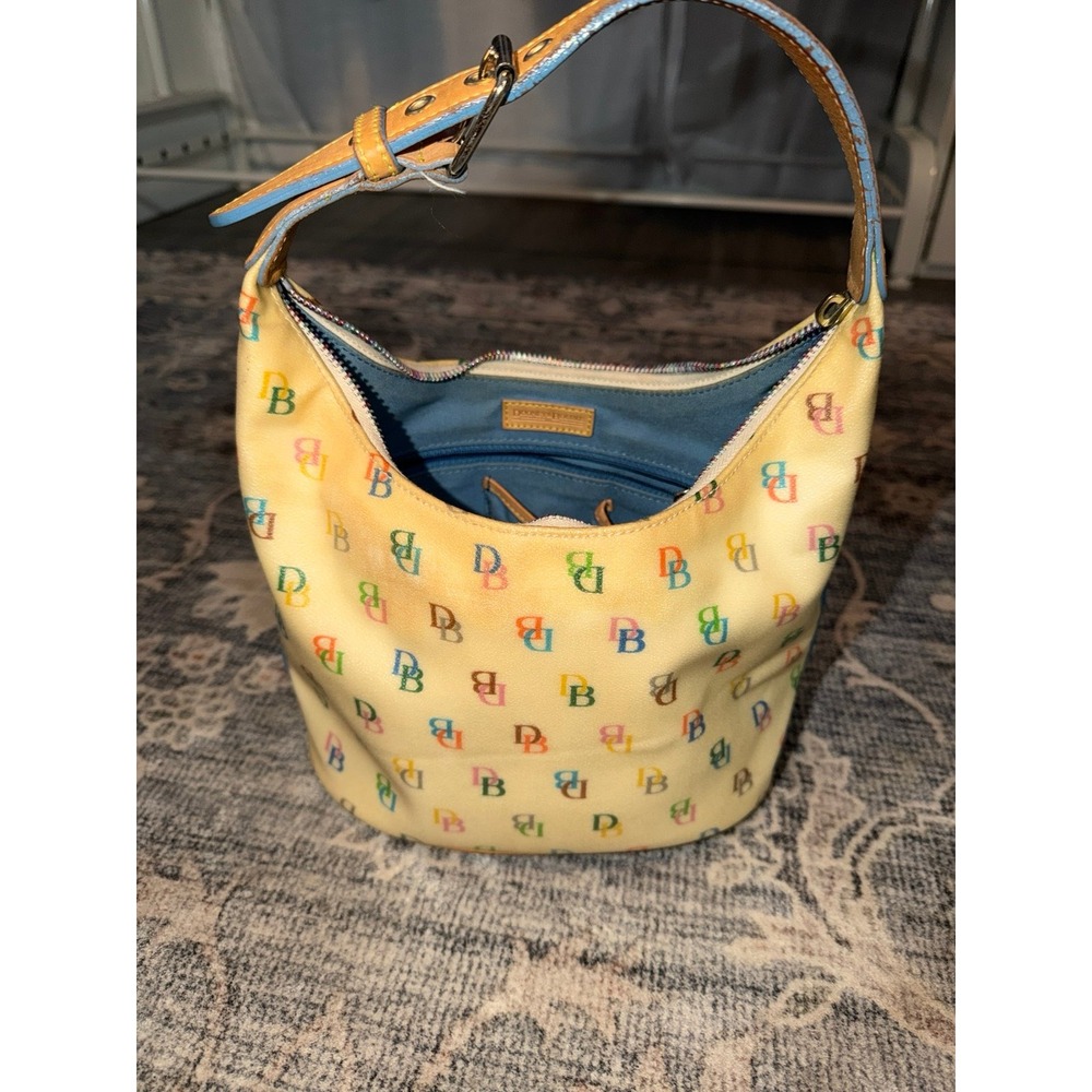 Vintage Dooney & Bourke Y2K Rainbow Monogram Shoulder Bag